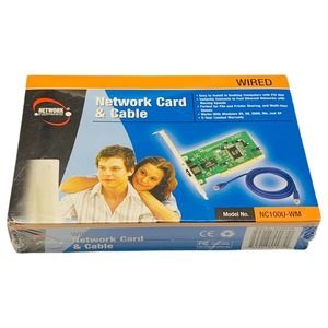 Network Card And Cable NC100UWM Network Everywhere Wired computer parts See Pics